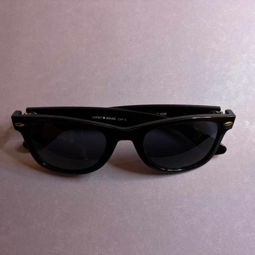 Lucky Brand DUSK BLACK Wayfarer Sunglasses